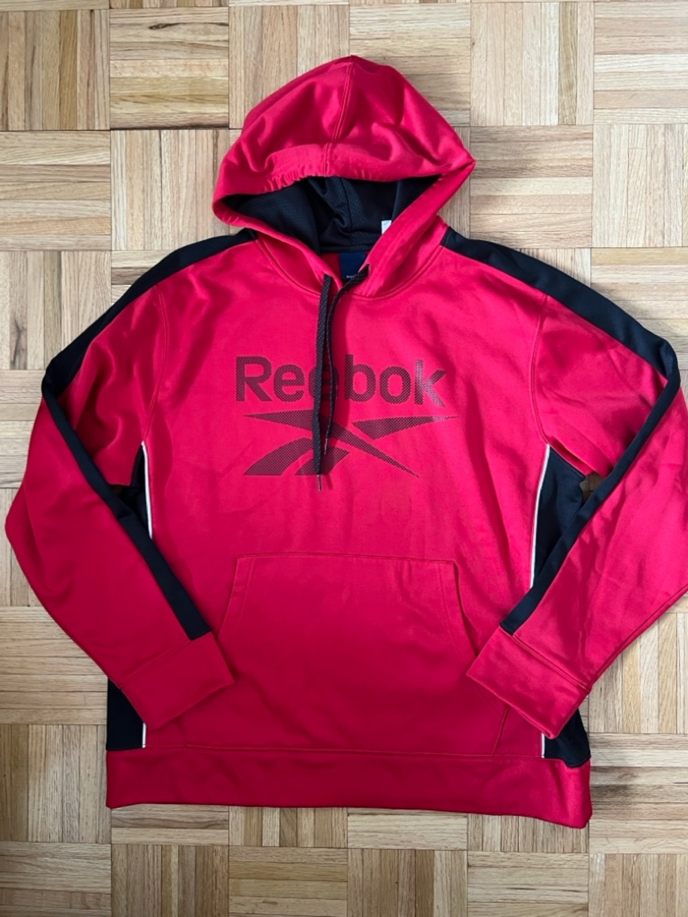 Men’s Large Reebok Red with Black Accent Pullover Hoodie